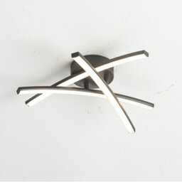 First Choice Lighting Yardley - Black Led Flush Ceiling Light - thumbnail 4