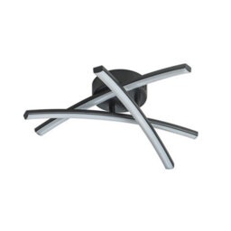 First Choice Lighting Yardley - Black Led Flush Ceiling Light