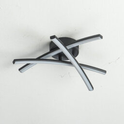First Choice Lighting Yardley - Black Led Flush Ceiling Light - thumbnail 3