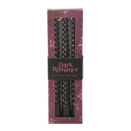 Something Different Dark Romance Twist Taper Candle (Pack Of 3) Black (One Size) - thumbnail 3