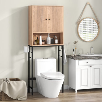 Costway Over The Toilet Storage Shelf Freestanding Bathroom Cabinet W/ 2 Doors - image 1