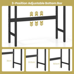 Costway Over The Toilet Storage Shelf Freestanding Bathroom Cabinet W/ 2 Doors - thumbnail 8