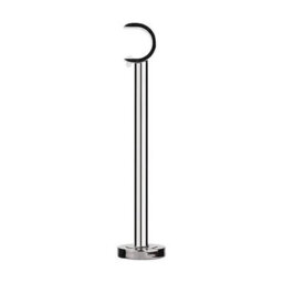 2X Long Curtain Pole Wall Brackets  Polished Nickel Silver Finish 28mm Diameter 21.8Cm Length - thumbnail 4