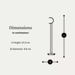 2X Long Curtain Pole Wall Brackets  Polished Nickel Silver Finish 28mm Diameter 21.8Cm Length - thumbnail 3