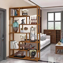 Brown / 99X25.3X175Cm 7 Tier Bookcase Book Shelf Rack Display Storage Shelving Unit Livingroom Bedroom - thumbnail 6