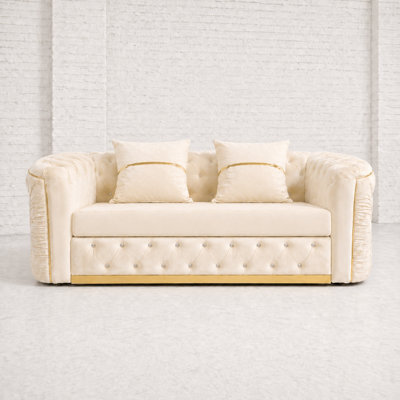 Ambassador Chesterfield Sofa Cream 2 Seater