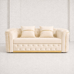 Ambassador Chesterfield Sofa Cream 2 Seater