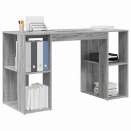 Berkfield Grey Sonoma Computer Desk Grey Sonoma Particle Board Medium - thumbnail 3