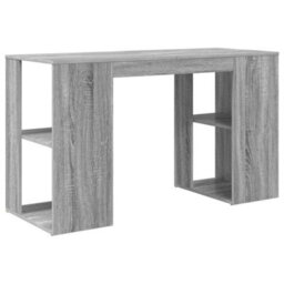 Berkfield Grey Sonoma Computer Desk Grey Sonoma Particle Board Medium - thumbnail 6
