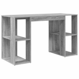 Berkfield Grey Sonoma Computer Desk Grey Sonoma Particle Board Medium - thumbnail 2