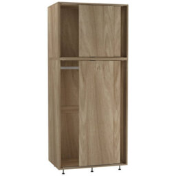 Urbn-Living Urbnliving 180Cm Height 4 Sliding Doors Oak Wardrobe Bedroom Storage Closet Hanging Rail Cupboard Unit - thumbnail 4