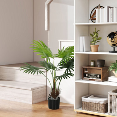 Homcom Artificial Tree Plant With Peva Leaves And Coir For Home Office - image 1