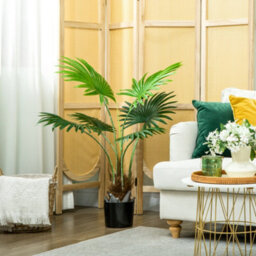 Homcom Artificial Tree Plant With Peva Leaves And Coir For Home Office - thumbnail 9