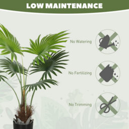 Homcom Artificial Tree Plant With Peva Leaves And Coir For Home Office - thumbnail 6
