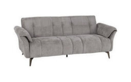 Seconique Amalfi 3 Seater Sofa In Grey Fabric With Metal Legs 2 Man Delivery - thumbnail 2