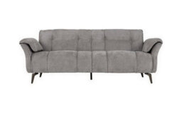 Seconique Amalfi 3 Seater Sofa In Grey Fabric With Metal Legs 2 Man Delivery - thumbnail 4