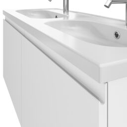 GoodHome Levanna Matt White Wall-Mounted Vanity Unit & Basin Set (W)1200mm (H)480mm - thumbnail 5