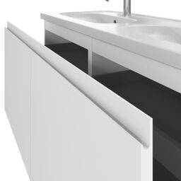 GoodHome Levanna Matt White Wall-Mounted Vanity Unit & Basin Set (W)1200mm (H)480mm - thumbnail 6