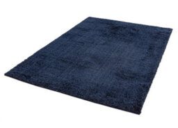 Navy Plain Luxurious Modern Shaggy Easy To Clean For Bedroom Dining Room Living Room -80Cm X 150Cm - thumbnail 3