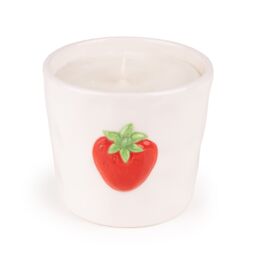 Candlelight White & Red Strawberry Small Jar Candle - thumbnail 3