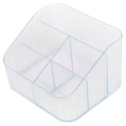 Urbn-Living Clear Plastic Makeup Organiser Cosmetic Storage Holder With 6 Compartments - thumbnail 6