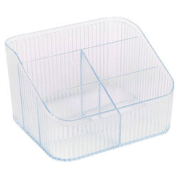 Urbn-Living Clear Plastic Makeup Organiser Cosmetic Storage Holder With 6 Compartments - thumbnail 8