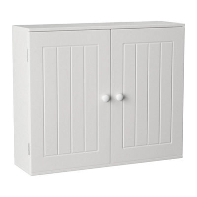 Bathroom Wall-Mounted Cabinet Double Door Adjustable Shelf - image 1