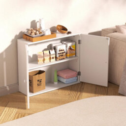 Bathroom Wall-Mounted Cabinet Double Door Adjustable Shelf - thumbnail 3