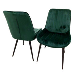 Stratus Interiors Dido Cream Velvet Dining Chair - Elegant Modern Upholstered Seating For Livingroom And Kitchen