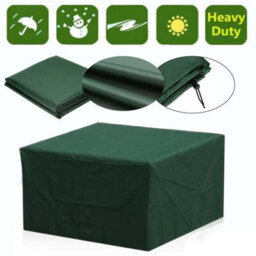 210D Garden Furniture Covers, Square Table Cover, Outdoor Cover With Windproof Drawstring (230 165 70Cm) Green - thumbnail 2