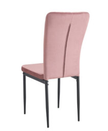 MCC Direct Set Of 2 Pink Velvet Effect Dining Chairs Plush Padded Upholstered Accent Chair - Elle By Mcc - thumbnail 6