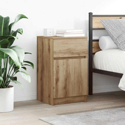 Berkfield Bedside Cabinet Artisan Oak 39X35X65 Cm Engineered Wood - image 1