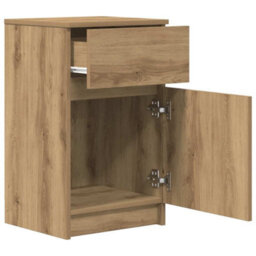 Berkfield Bedside Cabinet Artisan Oak 39X35X65 Cm Engineered Wood - thumbnail 5