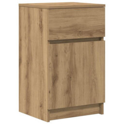 Berkfield Bedside Cabinet Artisan Oak 39X35X65 Cm Engineered Wood - thumbnail 2