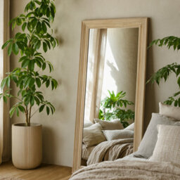 Wyld Haus Tall Rectangular Natural Wood Wall Mirror 1200 X 760 X 30 mm