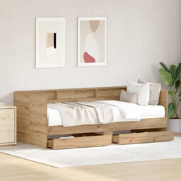 Walplus Daybed Frame With Drawers With Storage Artisan Oak 90 X 190 Cm - thumbnail 4
