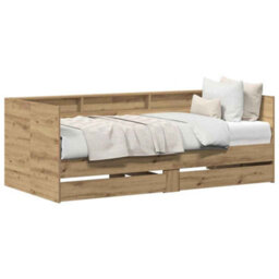 Walplus Daybed Frame With Drawers With Storage Artisan Oak 90 X 190 Cm - thumbnail 3