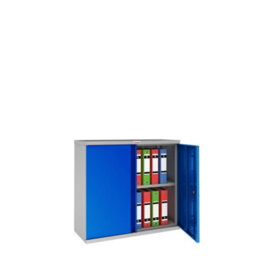 Phoenix Safe Company Phoenix Scl Series Scl0891Gbk 2 Door 1 Shelf Steel Storage Cupboard Grey Body & Blue Doors With Key Lock - thumbnail 2