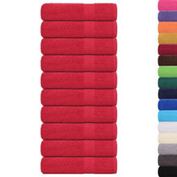 Berkfield Durable Bath Towels 10 Pcs Red 100X150 Cm 360 Gsm 100% Cotton