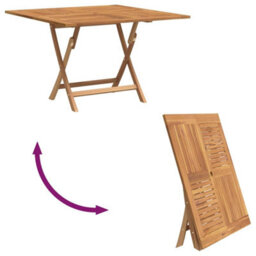 Vidaxl Folding Garden Table 110X110X75 Cm Solid Wood Teak - thumbnail 5