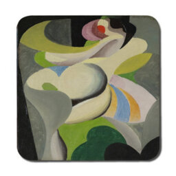 Benjamin Tate Design Placemat Coaster Set Of 12 In Designer Artwork Collection With Wood Base Limited Edition Masterpiece - thumbnail 3
