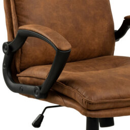 Furniture To Go Brad Swivel Office/desk Chair With Armrest In Brown - thumbnail 7