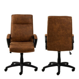 Furniture To Go Brad Swivel Office/desk Chair With Armrest In Brown - thumbnail 2