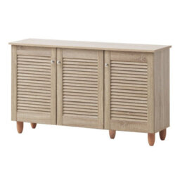 Timber Art Design Modern Shoe Storage Cabinet 3 Doors Footwear Stand Rack Unit Cupboard Sonoma Oak - thumbnail 3