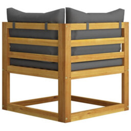 Berkfield 2-Seater Garden Bench With Dark Grey Cushions (Uk/ie/fi/no Only) - thumbnail 5