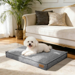 Bingopaw Orthopedic Foam Dog Bed, 75X50X10Cm Linen Calming Surface Waterproof Comfort Mattress Pillow - thumbnail 1