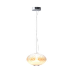 Luminosa Lighting Luminosa Bruma Modern Flat Globe Pendant Ceiling Light Dimmable Chrome 2700K 1500Lm White Shade - thumbnail 1