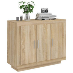Berkfield Sideboard Sonoma Oak 92X35X75 Cm Engineered Wood - thumbnail 4