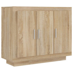 Berkfield Sideboard Sonoma Oak 92X35X75 Cm Engineered Wood - thumbnail 2