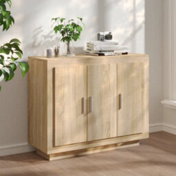 Berkfield Sideboard Sonoma Oak 92X35X75 Cm Engineered Wood - thumbnail 1